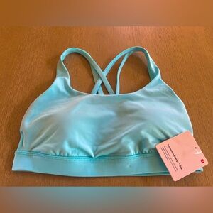 NWT Lululemon Energy Bra Cyan Blue Size 6